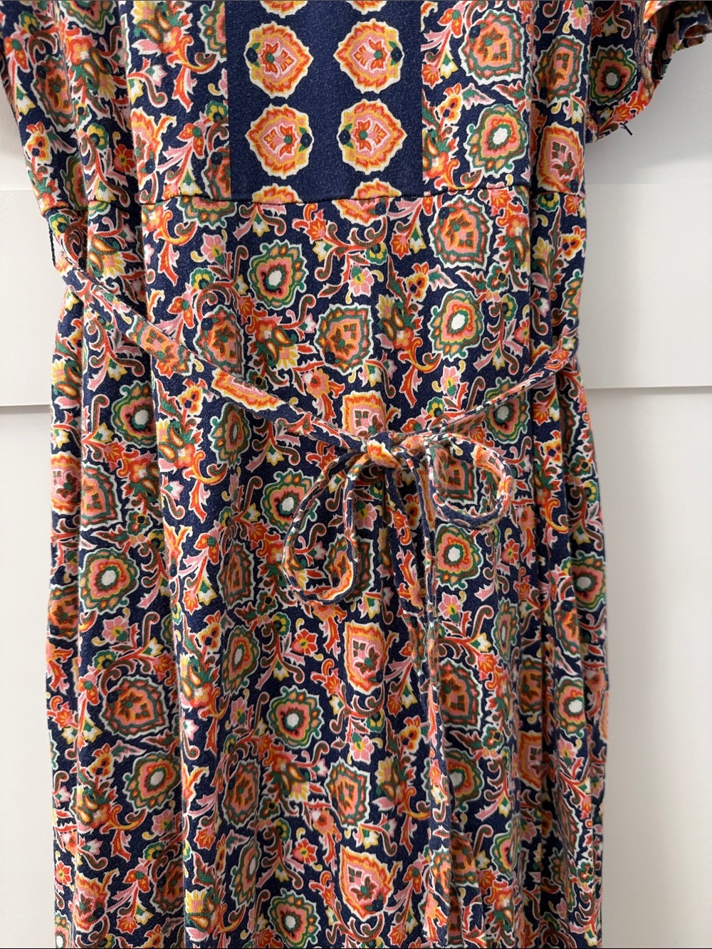Boden Maxi Dress with Navy Placket - Picture 4 of 14